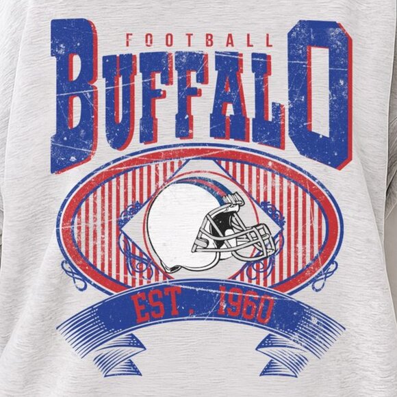 Buffalo Football Vintage Style Crewneck Sweatshirt 17 - Picture 2 of 5